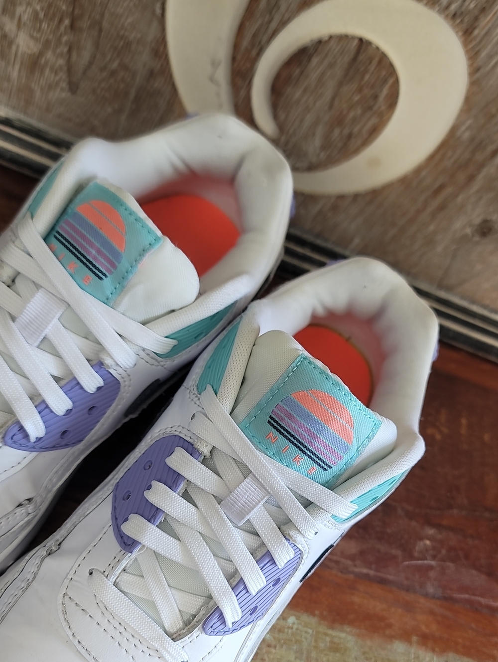 🔥 Nike Air Max 90 (Special Edition) 'White Dark Purple Dust' Wmns 6.5 Good Cond - Picture 15 of 16